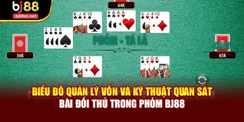 Biểu đồ quản lý vốn và kỹ thuật quan sát bài đối thủ trong Phỏm BJ88