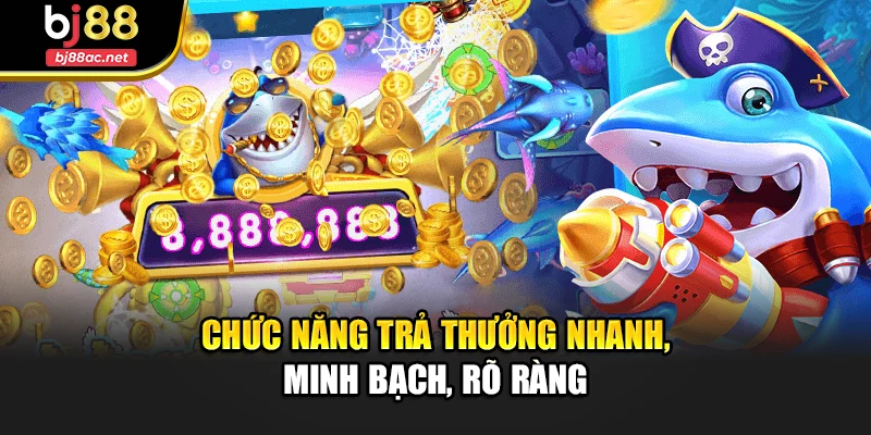 Chức năng trả thưởng nhanh, minh bạch, rõ ràng