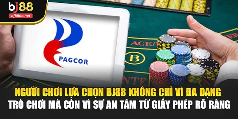 Người chơi lựa chọn BJ88 không chỉ vì đa dạng trò chơi mà còn vì sự an tâm từ giấy phép rõ ràng